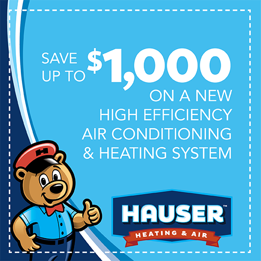 save $1000 on a new air conditioning or heating system